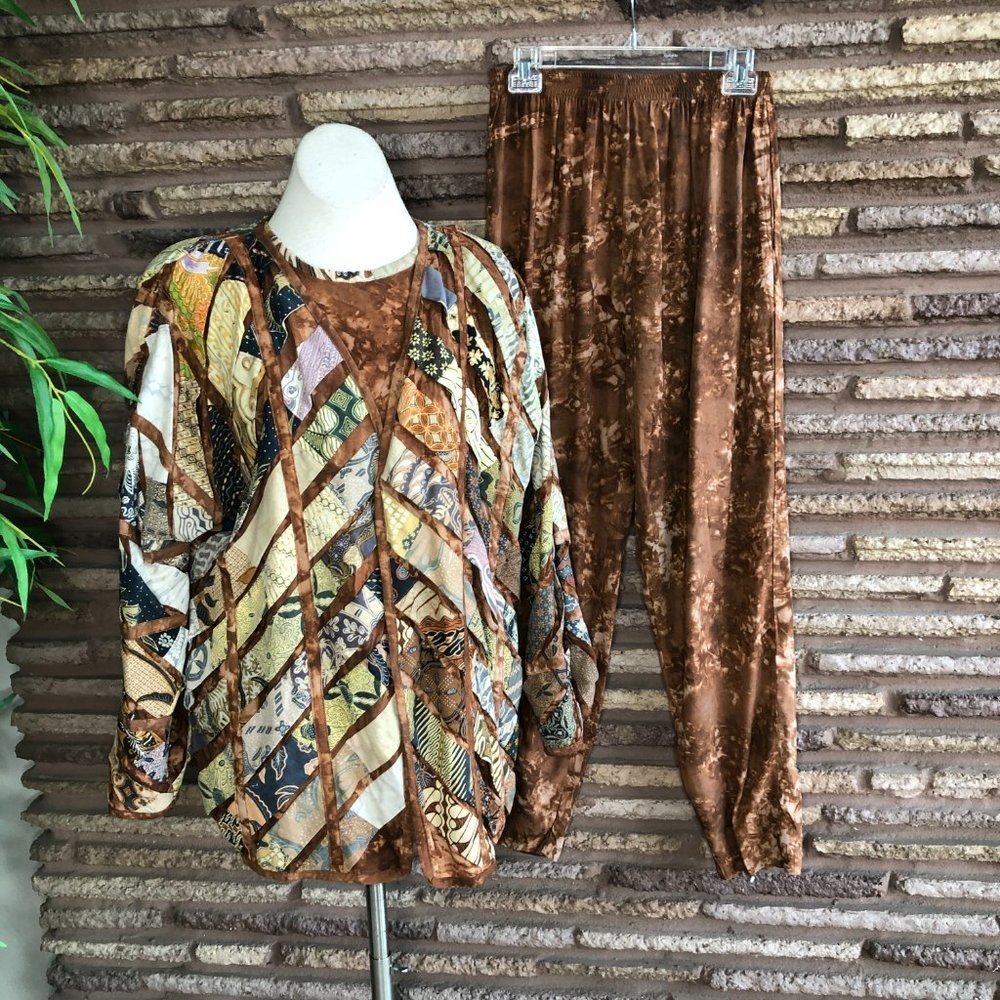 Nativewear Designs Ethnic Tribal Tie Dye Vintage 3 Piece Outfit